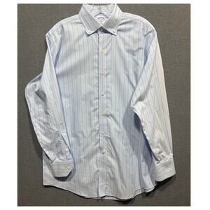 Brooks Brothers Mens Slim Fit 346 Non Iron Button Down Shirt Size 16